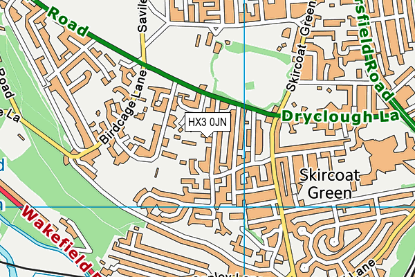 HX3 0JN map - OS VectorMap District (Ordnance Survey) HX3 0JN map - OS VectorMap District (Ordnance Survey)