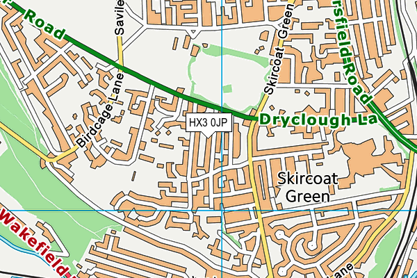 HX3 0JP map - OS VectorMap District (Ordnance Survey) HX3 0JP map - OS VectorMap District (Ordnance Survey)