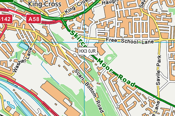 HX3 0JR map - OS VectorMap District (Ordnance Survey) HX3 0JR map - OS VectorMap District (Ordnance Survey)