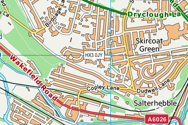 HX3 0JY map - OS VectorMap District (Ordnance Survey) HX3 0JY map - OS VectorMap District (Ordnance Survey)