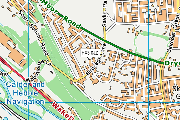 HX3 0JZ map - OS VectorMap District (Ordnance Survey) HX3 0JZ map - OS VectorMap District (Ordnance Survey)