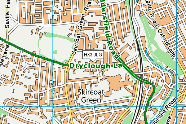 HX3 0LG map - OS VectorMap District (Ordnance Survey) HX3 0LG map - OS VectorMap District (Ordnance Survey)