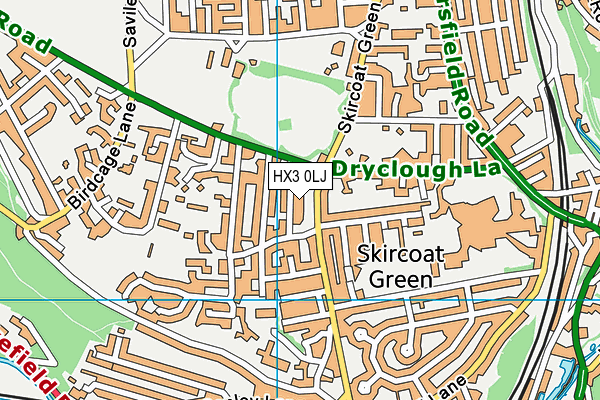 HX3 0LJ map - OS VectorMap District (Ordnance Survey) HX3 0LJ map - OS VectorMap District (Ordnance Survey)