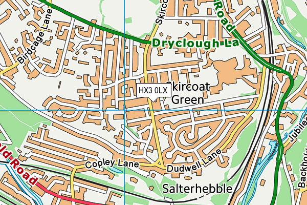 HX3 0LX map - OS VectorMap District (Ordnance Survey) HX3 0LX map - OS VectorMap District (Ordnance Survey)