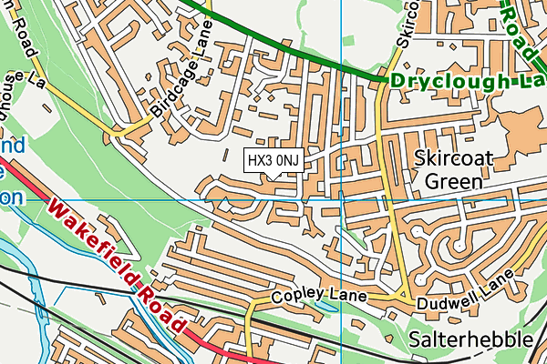 HX3 0NJ map - OS VectorMap District (Ordnance Survey) HX3 0NJ map - OS VectorMap District (Ordnance Survey)