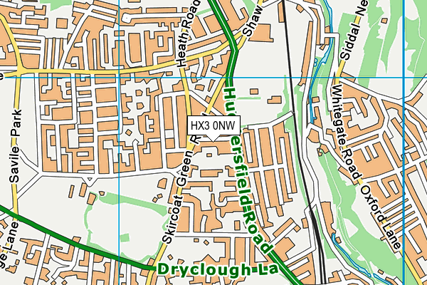 HX3 0NW map - OS VectorMap District (Ordnance Survey) HX3 0NW map - OS VectorMap District (Ordnance Survey)