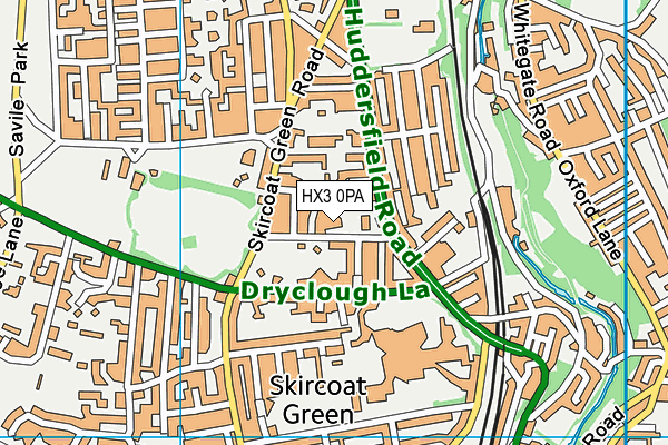 HX3 0PA map - OS VectorMap District (Ordnance Survey) HX3 0PA map - OS VectorMap District (Ordnance Survey)