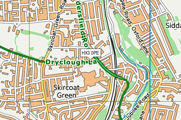 HX3 0PE map - OS VectorMap District (Ordnance Survey) HX3 0PE map - OS VectorMap District (Ordnance Survey)