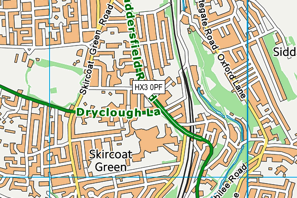 HX3 0PF map - OS VectorMap District (Ordnance Survey) HX3 0PF map - OS VectorMap District (Ordnance Survey)