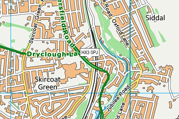 HX3 0PJ map - OS VectorMap District (Ordnance Survey) HX3 0PJ map - OS VectorMap District (Ordnance Survey)