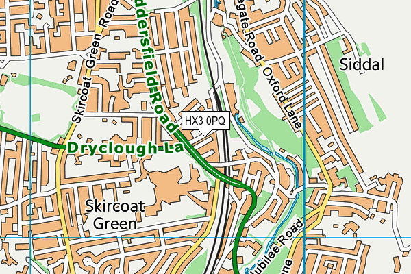 HX3 0PQ map - OS VectorMap District (Ordnance Survey) HX3 0PQ map - OS VectorMap District (Ordnance Survey)