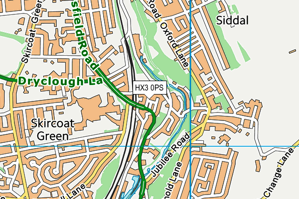HX3 0PS map - OS VectorMap District (Ordnance Survey) HX3 0PS map - OS VectorMap District (Ordnance Survey)