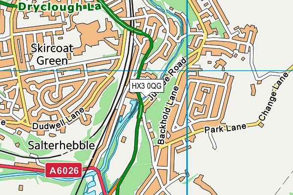 HX3 0QG map - OS VectorMap District (Ordnance Survey) HX3 0QG map - OS VectorMap District (Ordnance Survey)