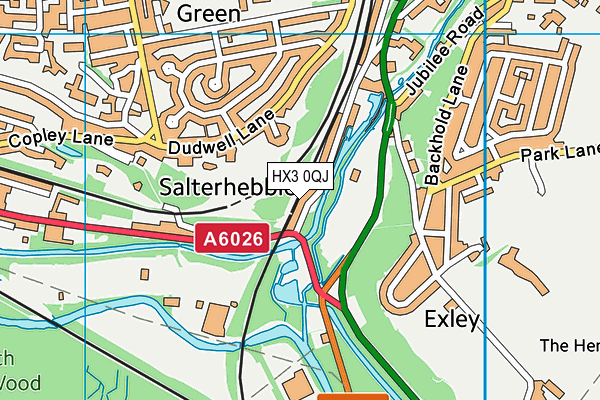 HX3 0QJ map - OS VectorMap District (Ordnance Survey) HX3 0QJ map - OS VectorMap District (Ordnance Survey)