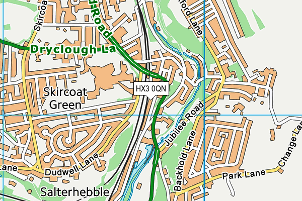 HX3 0QN map - OS VectorMap District (Ordnance Survey) HX3 0QN map - OS VectorMap District (Ordnance Survey)