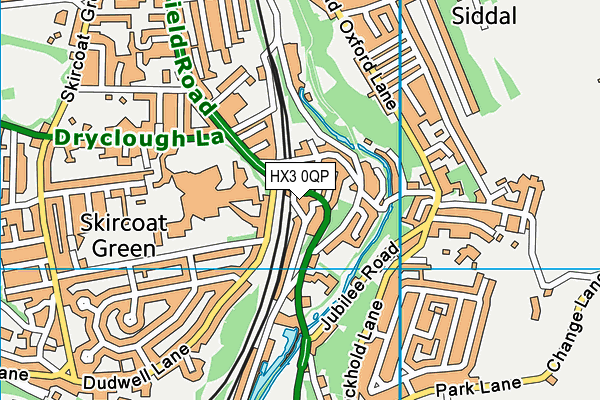 HX3 0QP map - OS VectorMap District (Ordnance Survey) HX3 0QP map - OS VectorMap District (Ordnance Survey)