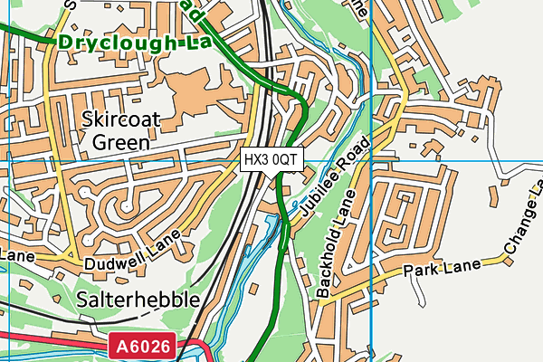 HX3 0QT map - OS VectorMap District (Ordnance Survey) HX3 0QT map - OS VectorMap District (Ordnance Survey)