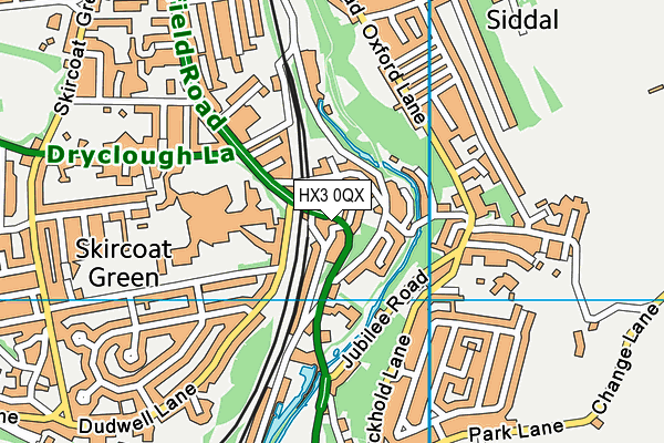 HX3 0QX map - OS VectorMap District (Ordnance Survey) HX3 0QX map - OS VectorMap District (Ordnance Survey)