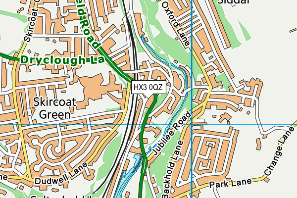 HX3 0QZ map - OS VectorMap District (Ordnance Survey) HX3 0QZ map - OS VectorMap District (Ordnance Survey)