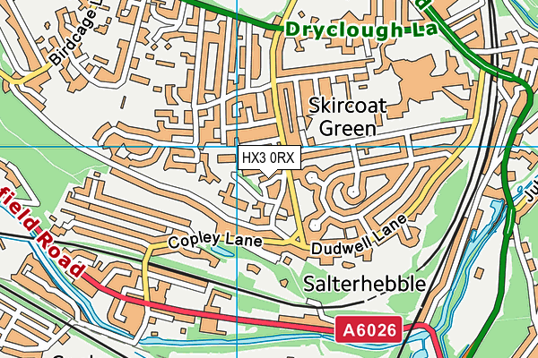 HX3 0RX map - OS VectorMap District (Ordnance Survey)