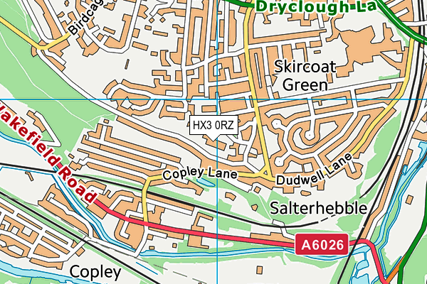 HX3 0RZ map - OS VectorMap District (Ordnance Survey) HX3 0RZ map - OS VectorMap District (Ordnance Survey)