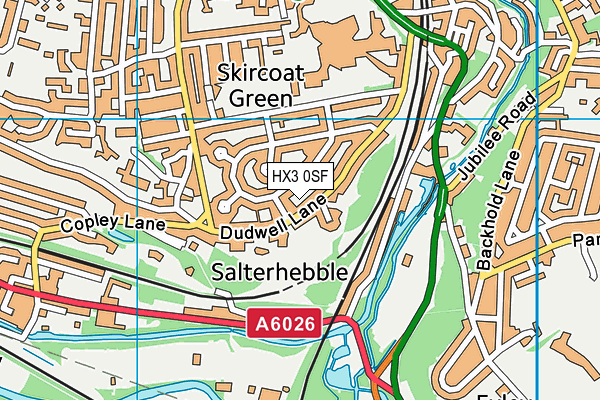HX3 0SF map - OS VectorMap District (Ordnance Survey) HX3 0SF map - OS VectorMap District (Ordnance Survey)
