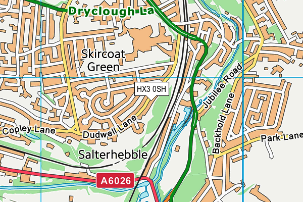 HX3 0SH map - OS VectorMap District (Ordnance Survey) HX3 0SH map - OS VectorMap District (Ordnance Survey)