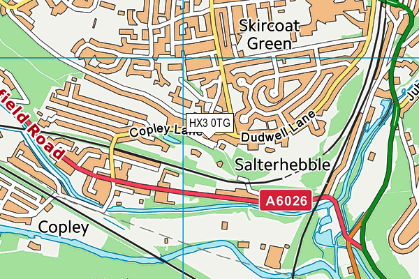 HX3 0TG map - OS VectorMap District (Ordnance Survey) HX3 0TG map - OS VectorMap District (Ordnance Survey)