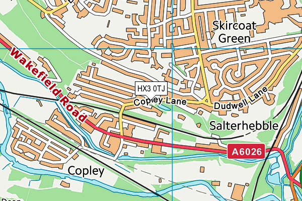 HX3 0TJ map - OS VectorMap District (Ordnance Survey) HX3 0TJ map - OS VectorMap District (Ordnance Survey)