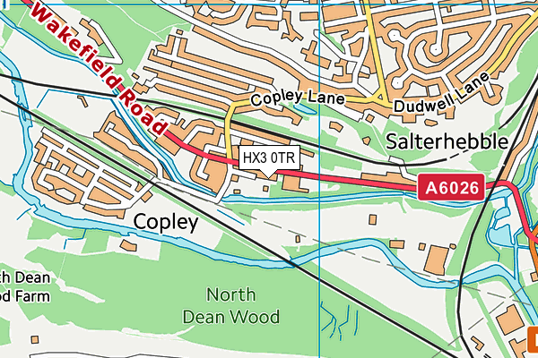 HX3 0TR map - OS VectorMap District (Ordnance Survey) HX3 0TR map - OS VectorMap District (Ordnance Survey)