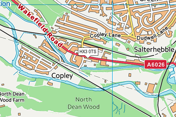 HX3 0TS map - OS VectorMap District (Ordnance Survey) HX3 0TS map - OS VectorMap District (Ordnance Survey)