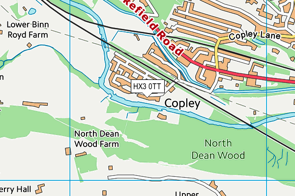 HX3 0TT map - OS VectorMap District (Ordnance Survey) HX3 0TT map - OS VectorMap District (Ordnance Survey)