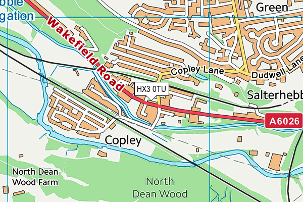 HX3 0TU map - OS VectorMap District (Ordnance Survey) HX3 0TU map - OS VectorMap District (Ordnance Survey)