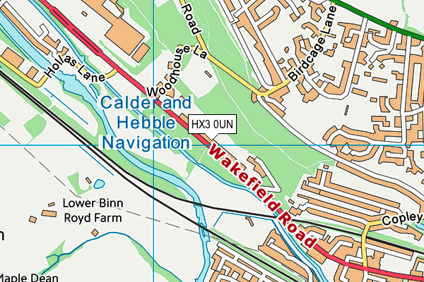 HX3 0UN map - OS VectorMap District (Ordnance Survey)
