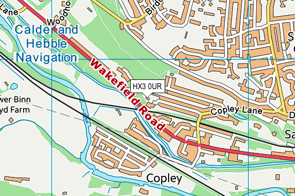 HX3 0UR map - OS VectorMap District (Ordnance Survey) HX3 0UR map - OS VectorMap District (Ordnance Survey)