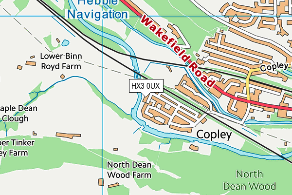 HX3 0UX map - OS VectorMap District (Ordnance Survey) HX3 0UX map - OS VectorMap District (Ordnance Survey)