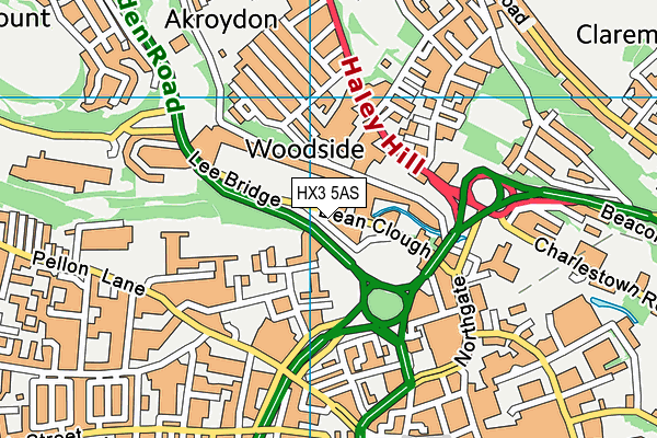 HX3 5AS map - OS VectorMap District (Ordnance Survey) HX3 5AS map - OS VectorMap District (Ordnance Survey)