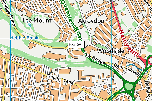 HX3 5AT map - OS VectorMap District (Ordnance Survey) HX3 5AT map - OS VectorMap District (Ordnance Survey)