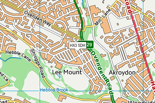 HX3 5DH map - OS VectorMap District (Ordnance Survey) HX3 5DH map - OS VectorMap District (Ordnance Survey)