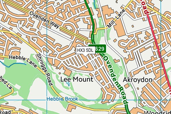 HX3 5DL map - OS VectorMap District (Ordnance Survey) HX3 5DL map - OS VectorMap District (Ordnance Survey)