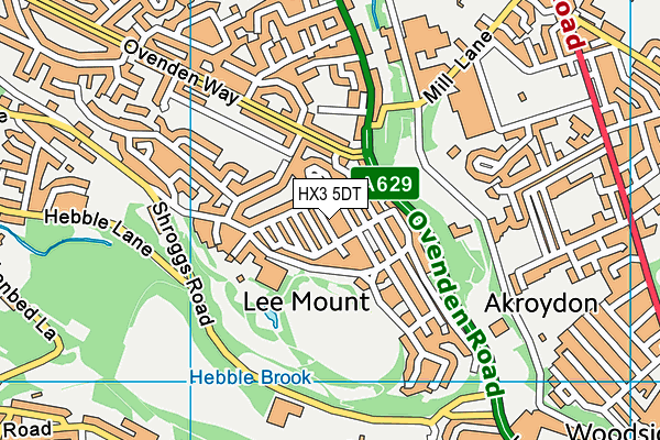 HX3 5DT map - OS VectorMap District (Ordnance Survey) HX3 5DT map - OS VectorMap District (Ordnance Survey)