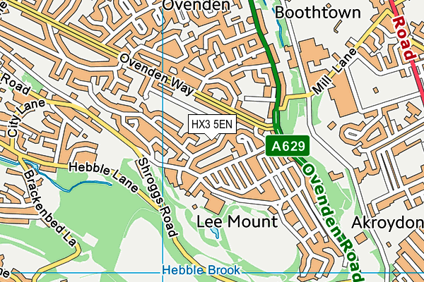 HX3 5EN map - OS VectorMap District (Ordnance Survey) HX3 5EN map - OS VectorMap District (Ordnance Survey)