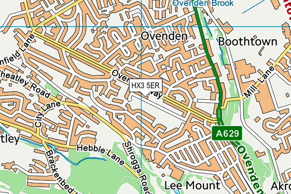 HX3 5ER map - OS VectorMap District (Ordnance Survey) HX3 5ER map - OS VectorMap District (Ordnance Survey)