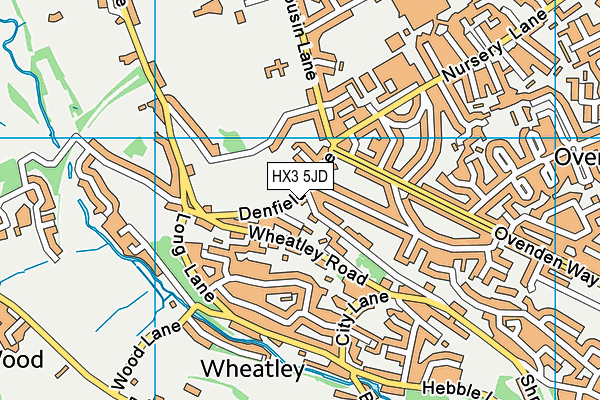 HX3 5JD map - OS VectorMap District (Ordnance Survey) HX3 5JD map - OS VectorMap District (Ordnance Survey)