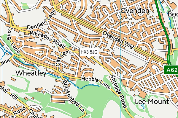 HX3 5JG map - OS VectorMap District (Ordnance Survey) HX3 5JG map - OS VectorMap District (Ordnance Survey)
