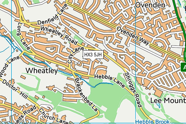 HX3 5JH map - OS VectorMap District (Ordnance Survey) HX3 5JH map - OS VectorMap District (Ordnance Survey)