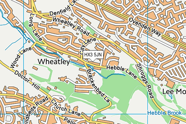HX3 5JN map - OS VectorMap District (Ordnance Survey) HX3 5JN map - OS VectorMap District (Ordnance Survey)