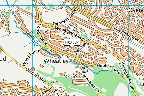 HX3 5JP map - OS VectorMap District (Ordnance Survey) HX3 5JP map - OS VectorMap District (Ordnance Survey)