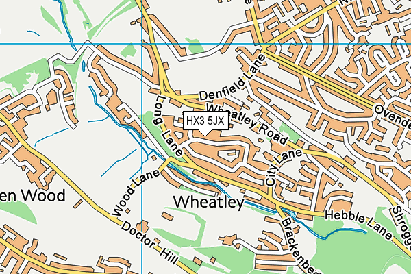 HX3 5JX map - OS VectorMap District (Ordnance Survey) HX3 5JX map - OS VectorMap District (Ordnance Survey)