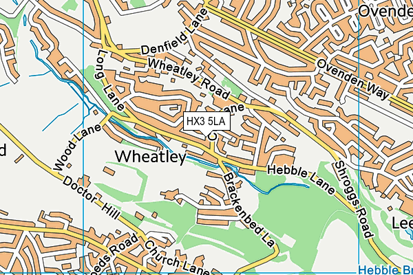 HX3 5LA map - OS VectorMap District (Ordnance Survey) HX3 5LA map - OS VectorMap District (Ordnance Survey)